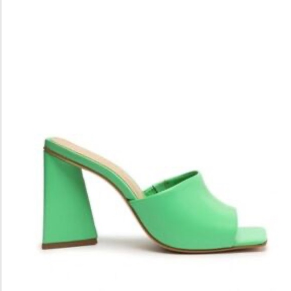 SCHUTZ Shoes - SCHUTZ Mint Green Block Heel Mules new in box